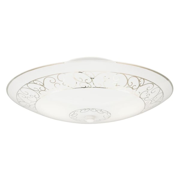 Westinghouse Two-Light Indoor Semi-Flush-Mount Ceiling Fixture White Wht Gls 6620600 - main